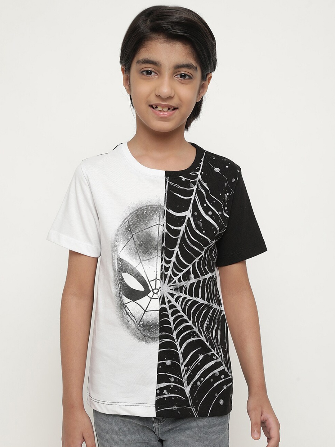 

Octave Boys Spider-Man Printed Cotton T-shirt, White