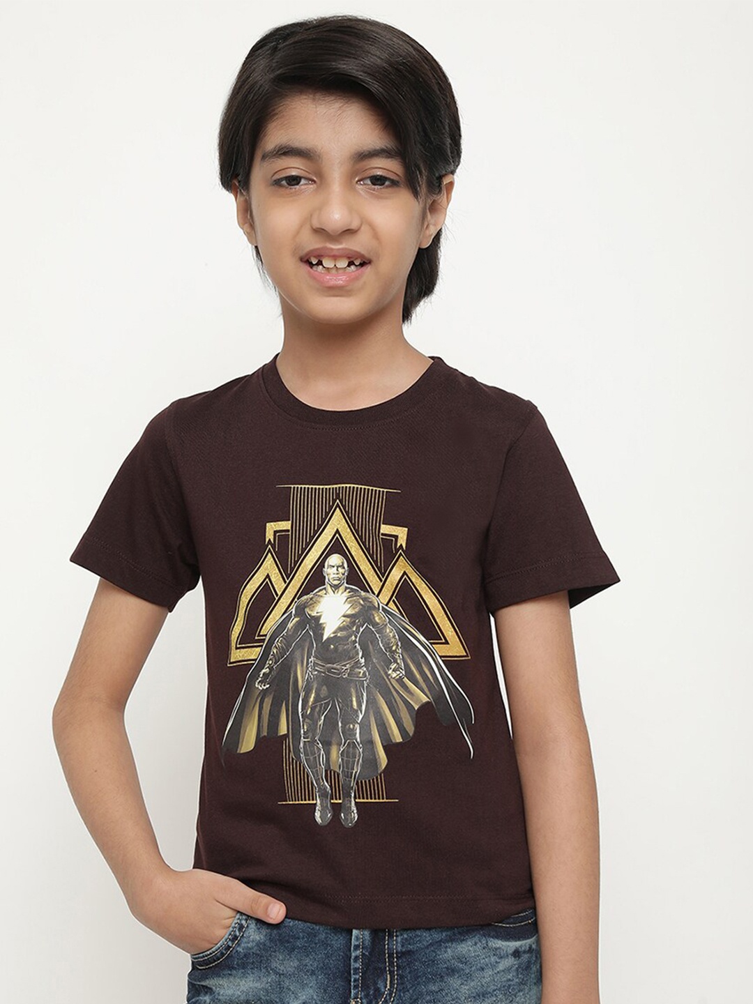 

Octave Boys Graphic Printed Casual T-shirt, Maroon