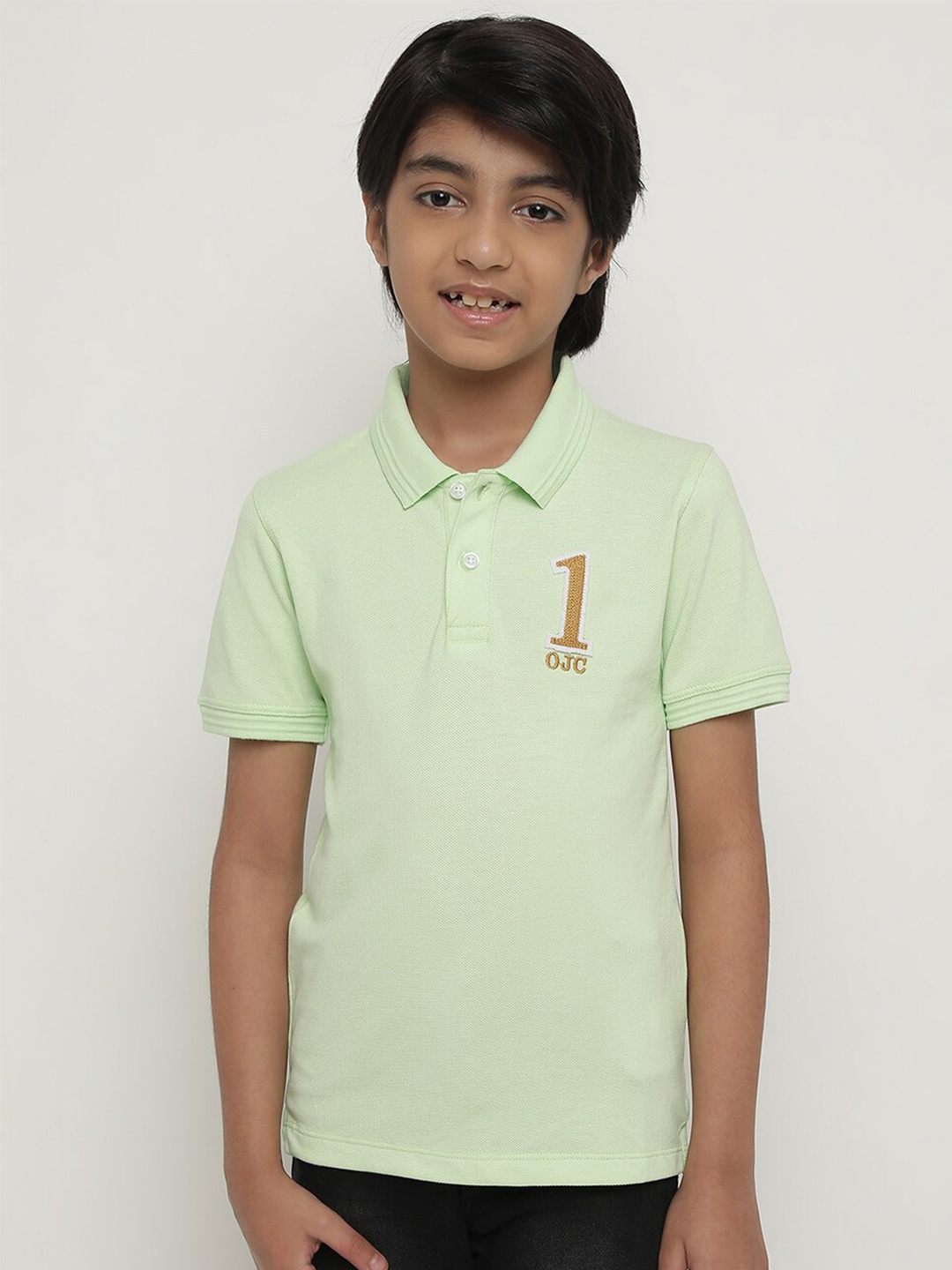

Octave Boys Polo Collar Casual T-shirt, Green