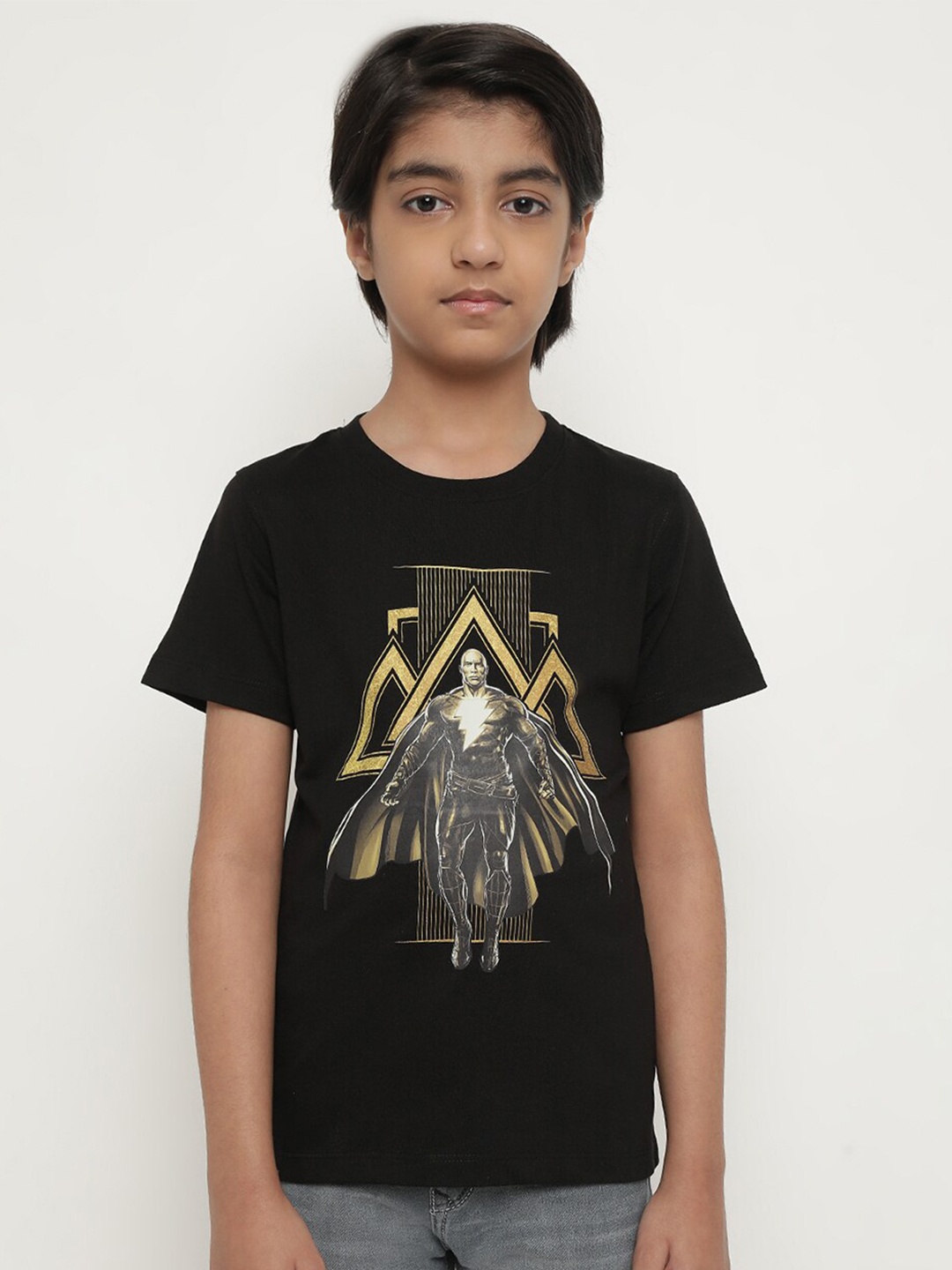 

Octave Boys Graphic Printed Cotton T-Shirt, Black