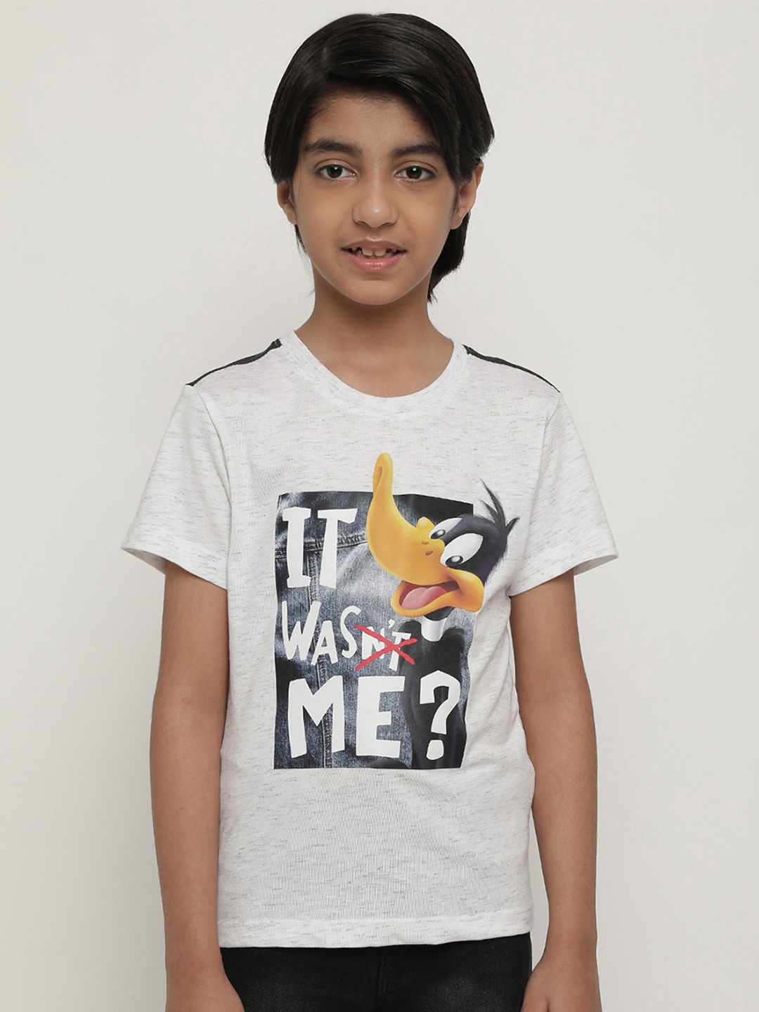 

Octave Boys Typography Printed Cotton T-Shirt, White