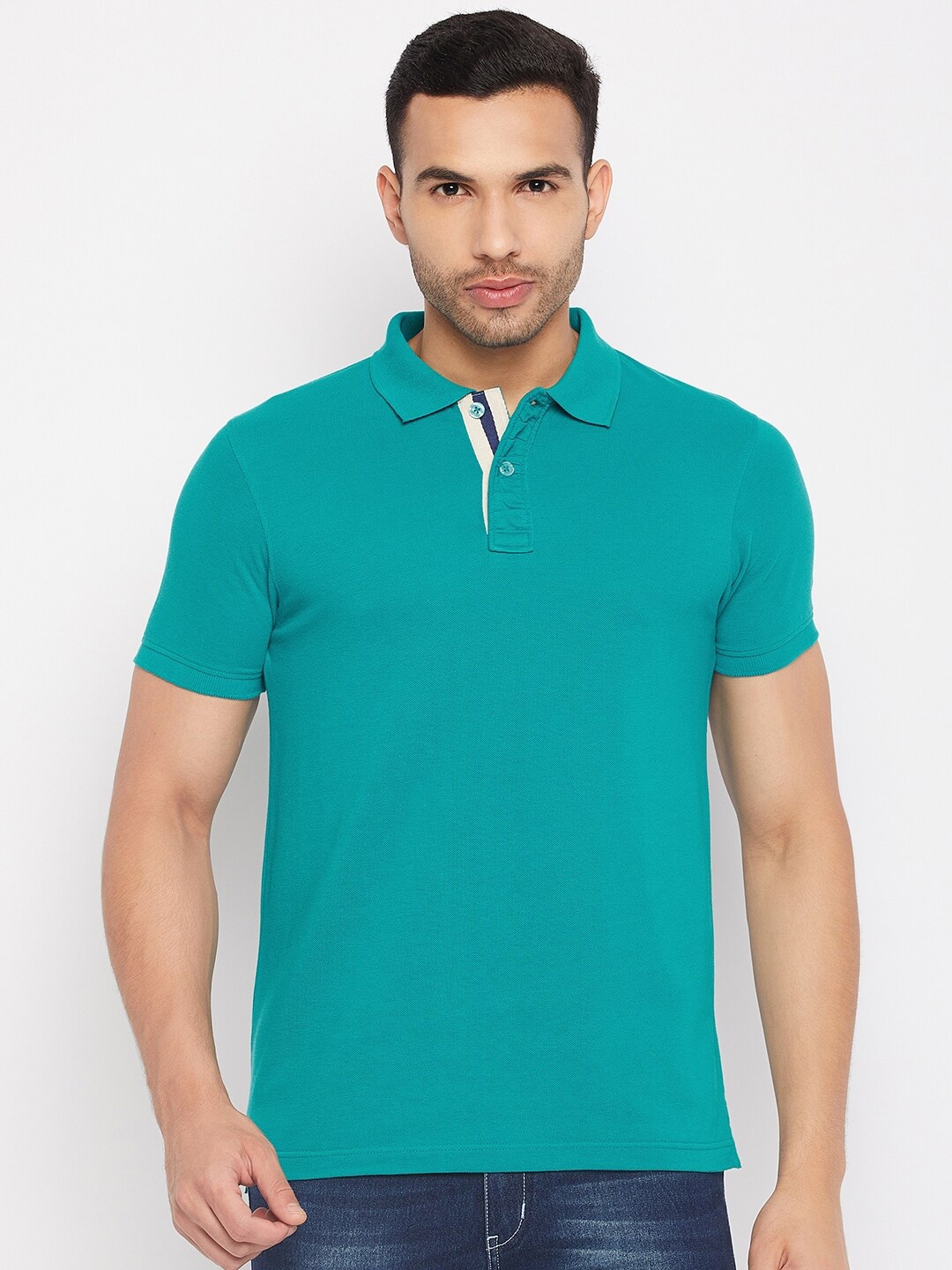 

Club York Polo Collar Casual Cotton T-shirt, Blue