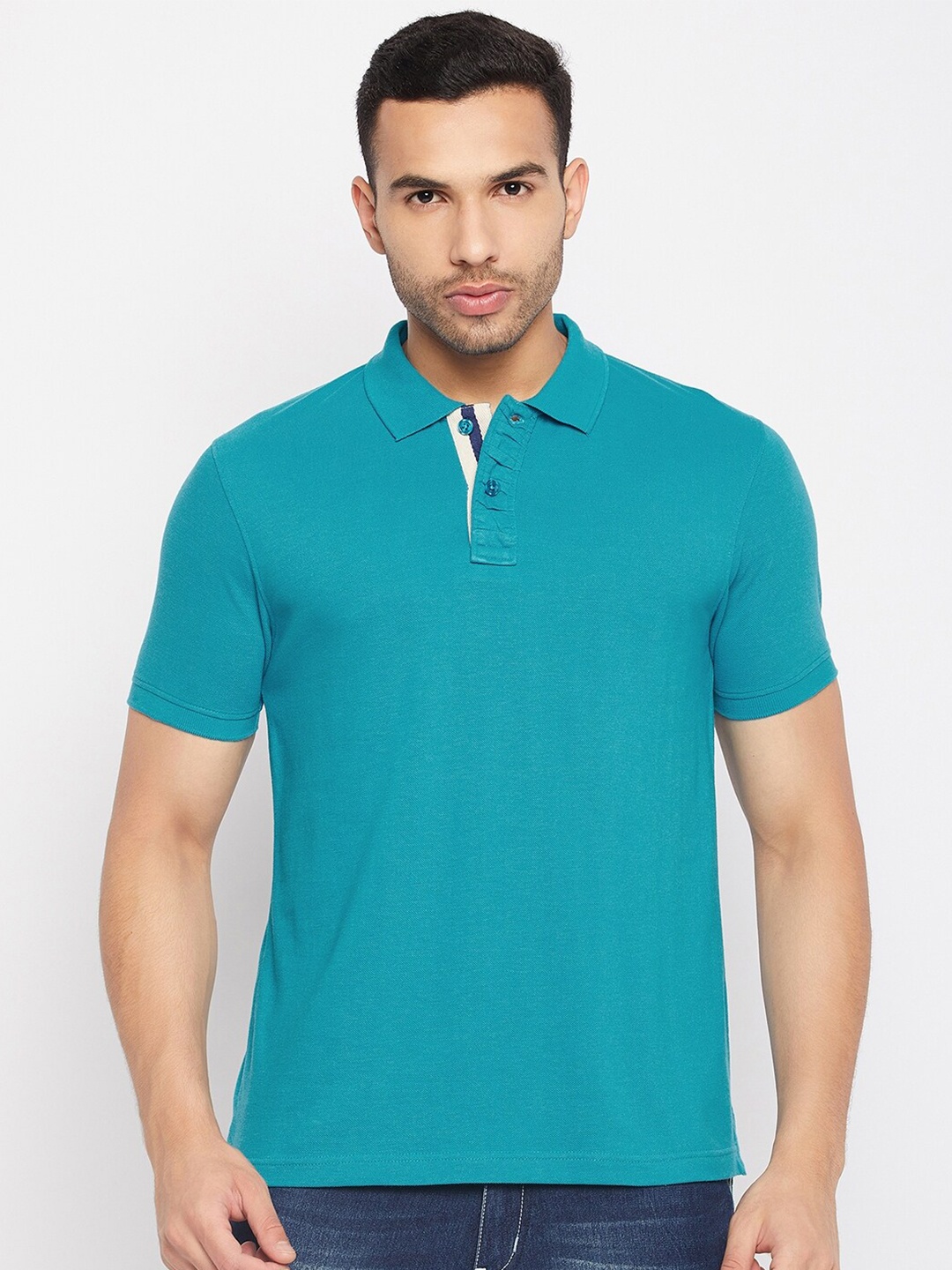 

Club York Polo Collar Casual Cotton T-shirt, Blue