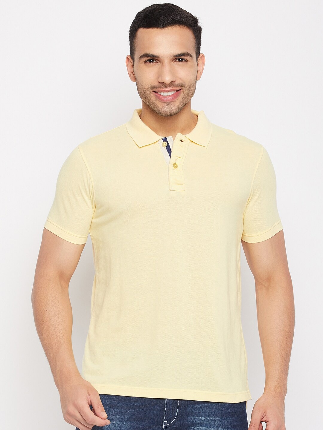 

Club York Polo Collar Casual Cotton T-shirt, Yellow