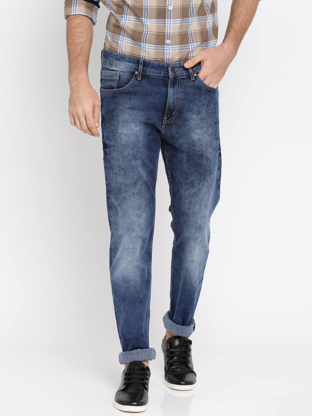 

Nature Casuals Men Blue Slim Fit Mid-Rise Clean Look Jeans