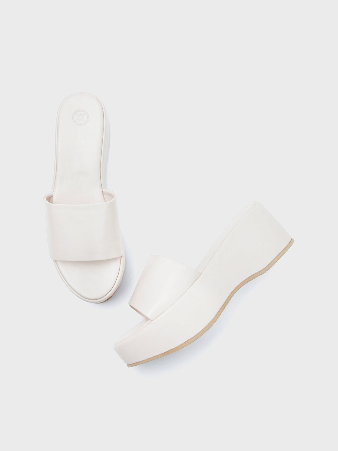 

20Dresses Off White Peep Toes Platform Heels