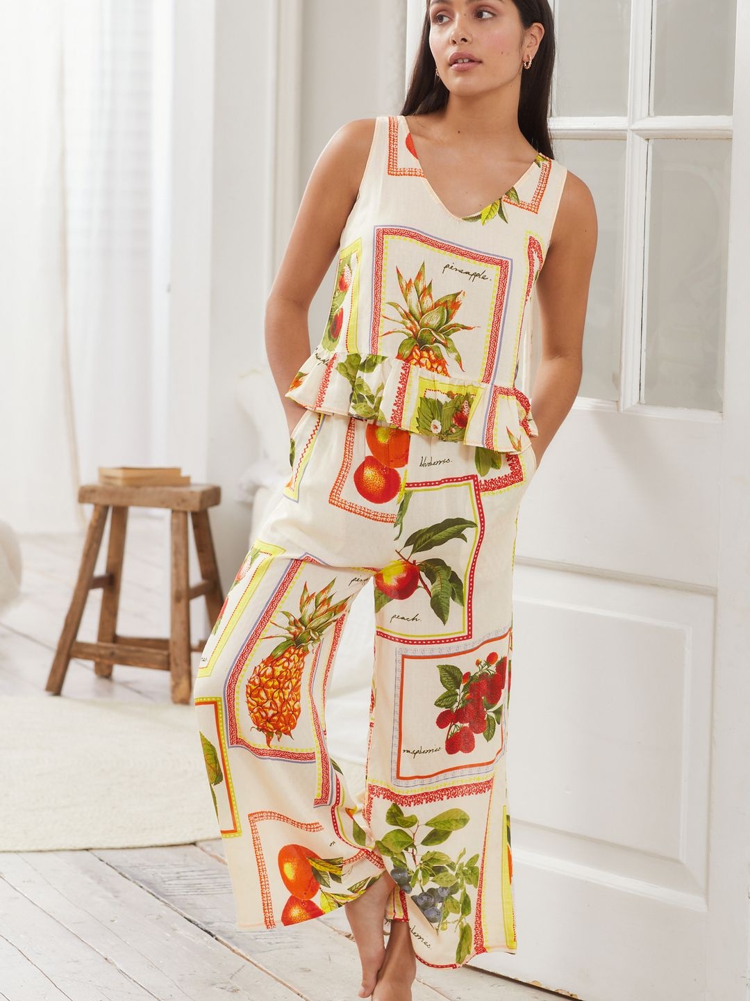 

NEXT Women Printed Co-Ords, Off white