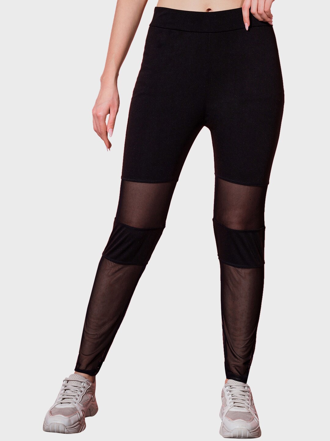 

BUY NEW TREND Women Patterned Lightweight Ankle Length Tights, Black