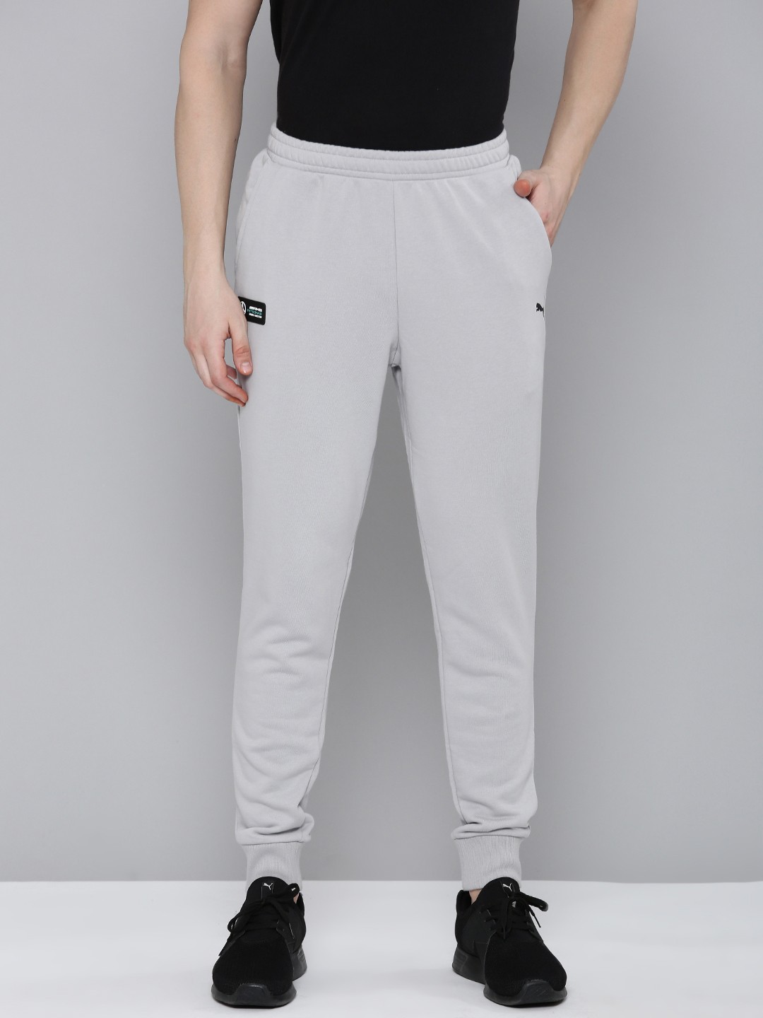 

PUMA Motorsport Mercedes AMG Petronas F1 Essential Regular Fit Cotton Solid Joggers, Grey
