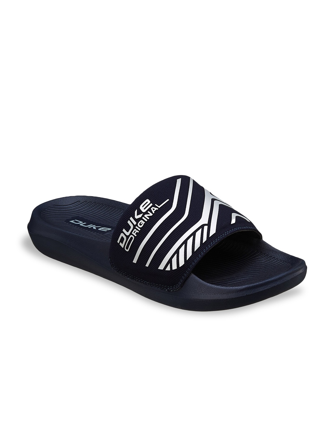 

Duke Men Printed Sliders, Navy blue