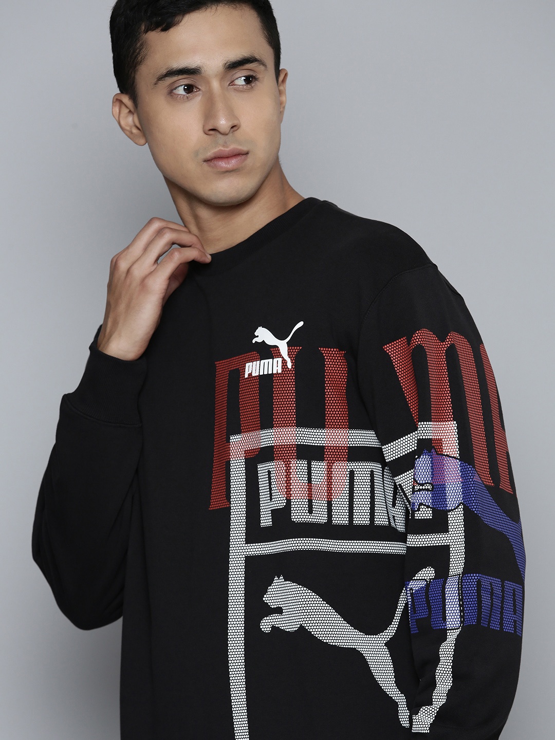 

Puma CLASSICS GEN. Brand Logo Printed Sweatshirt, Black