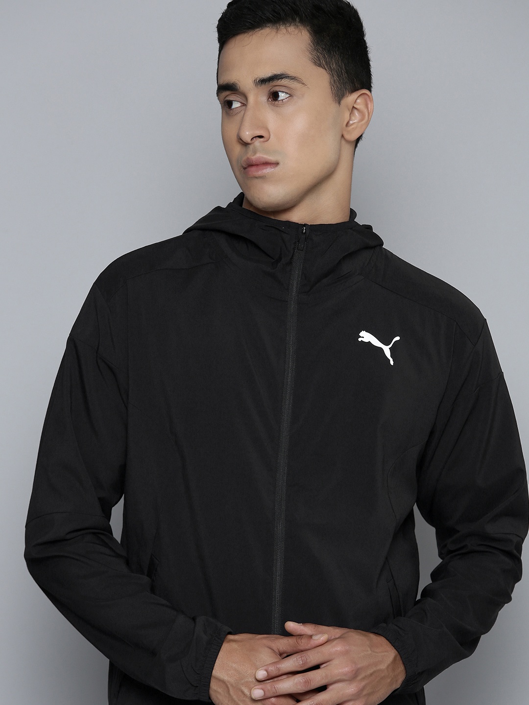 

Puma dryCELL Lightweight Running Sporty Jacket, Black