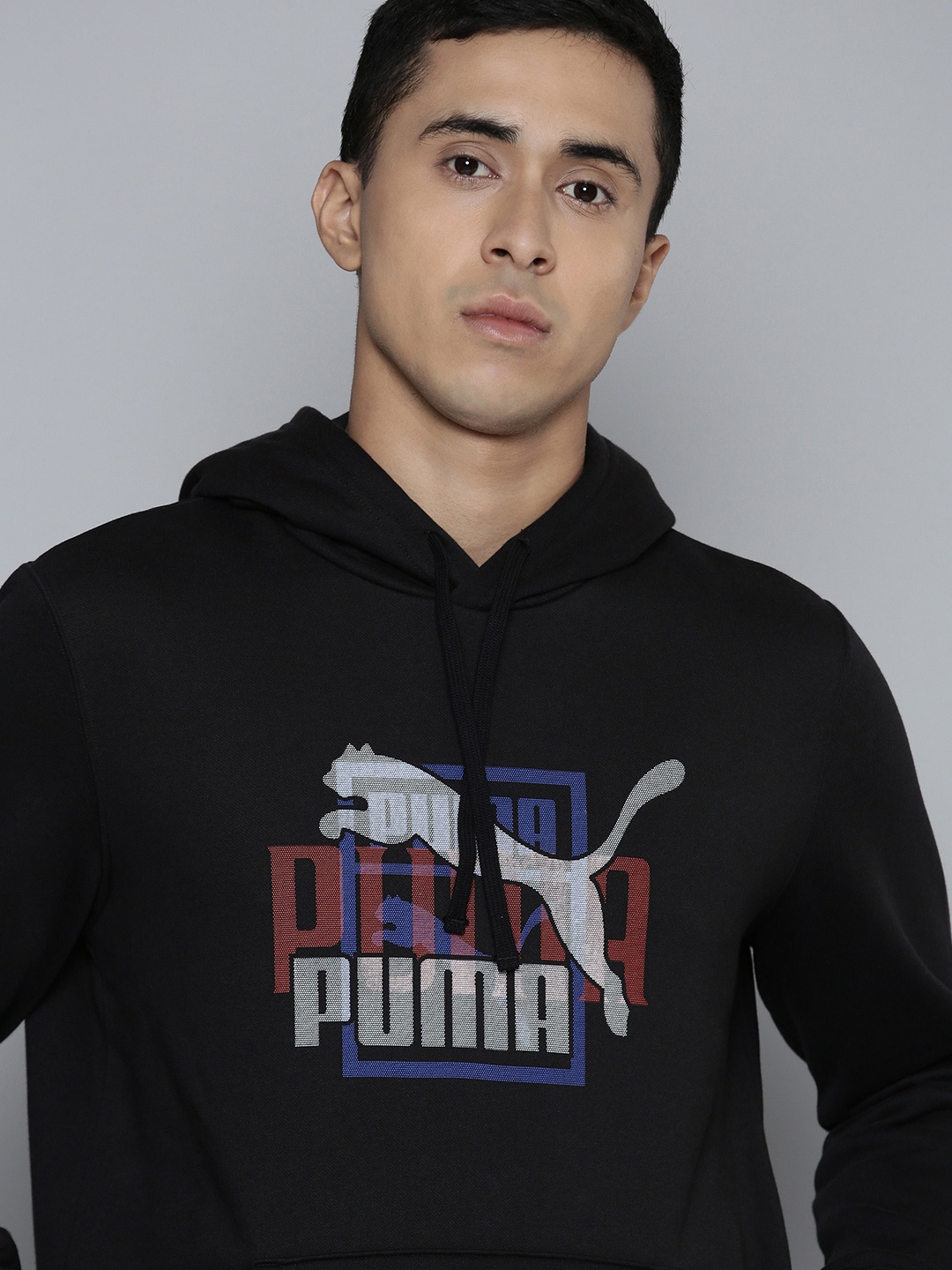 

Puma Classics Gen. Brand Logo Printed Hooded Sweatshirt, Black