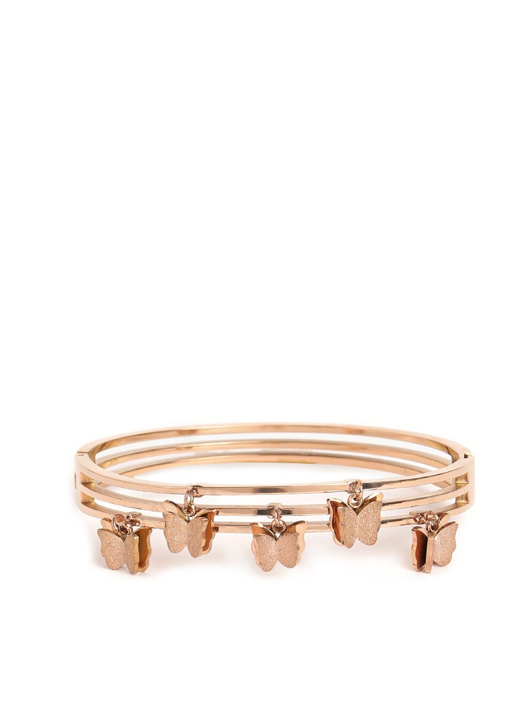 

EL REGALO Women Stainless Steel Gold-Plated Bangle-Style Bracelet