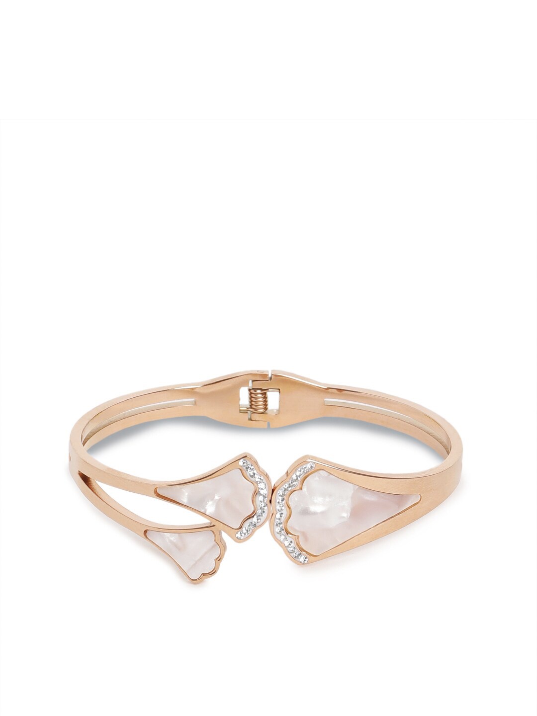 

EL REGALO Women Stainless Steel Gold-Plated Bangle-Style Bracelet