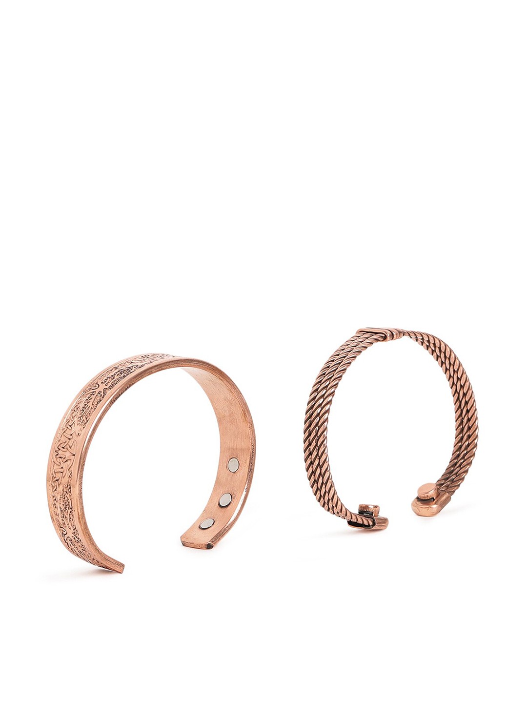 

EL REGALO Women Set Of 2 Gold-Plated Cuff Bracelet
