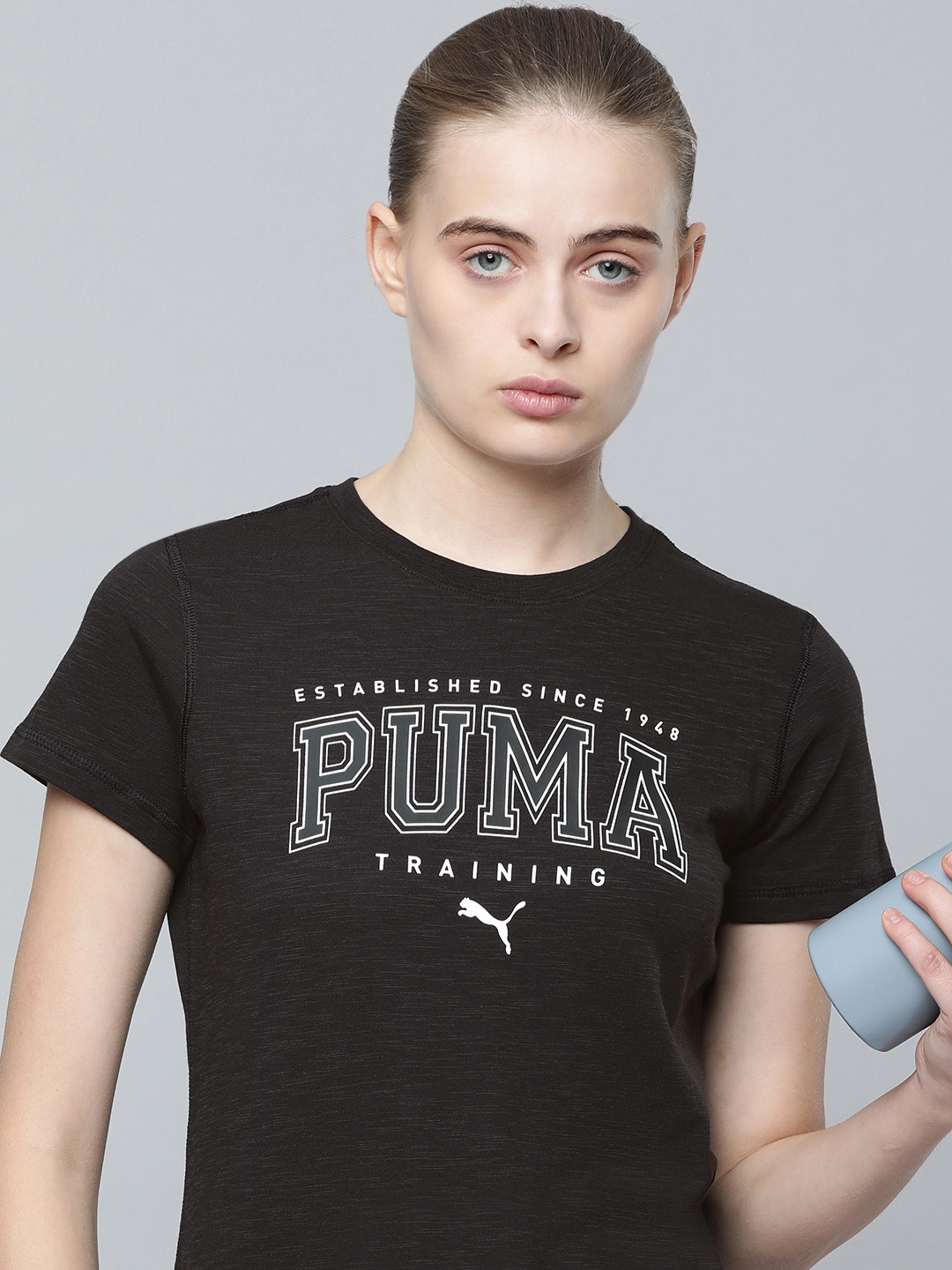 

Puma Brand Logo Printed dryCELL Regular Fit Training T-shirt, Black