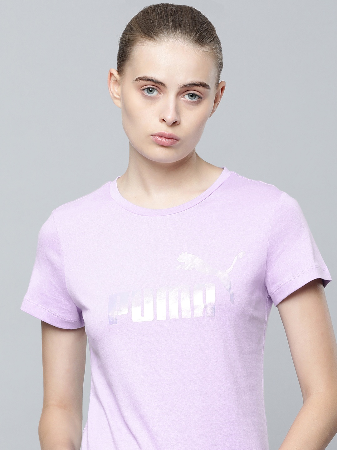 

Puma Essentials+Nova Shine Pure Cotton Regular fit Outdoor T-Shirt, Lavender