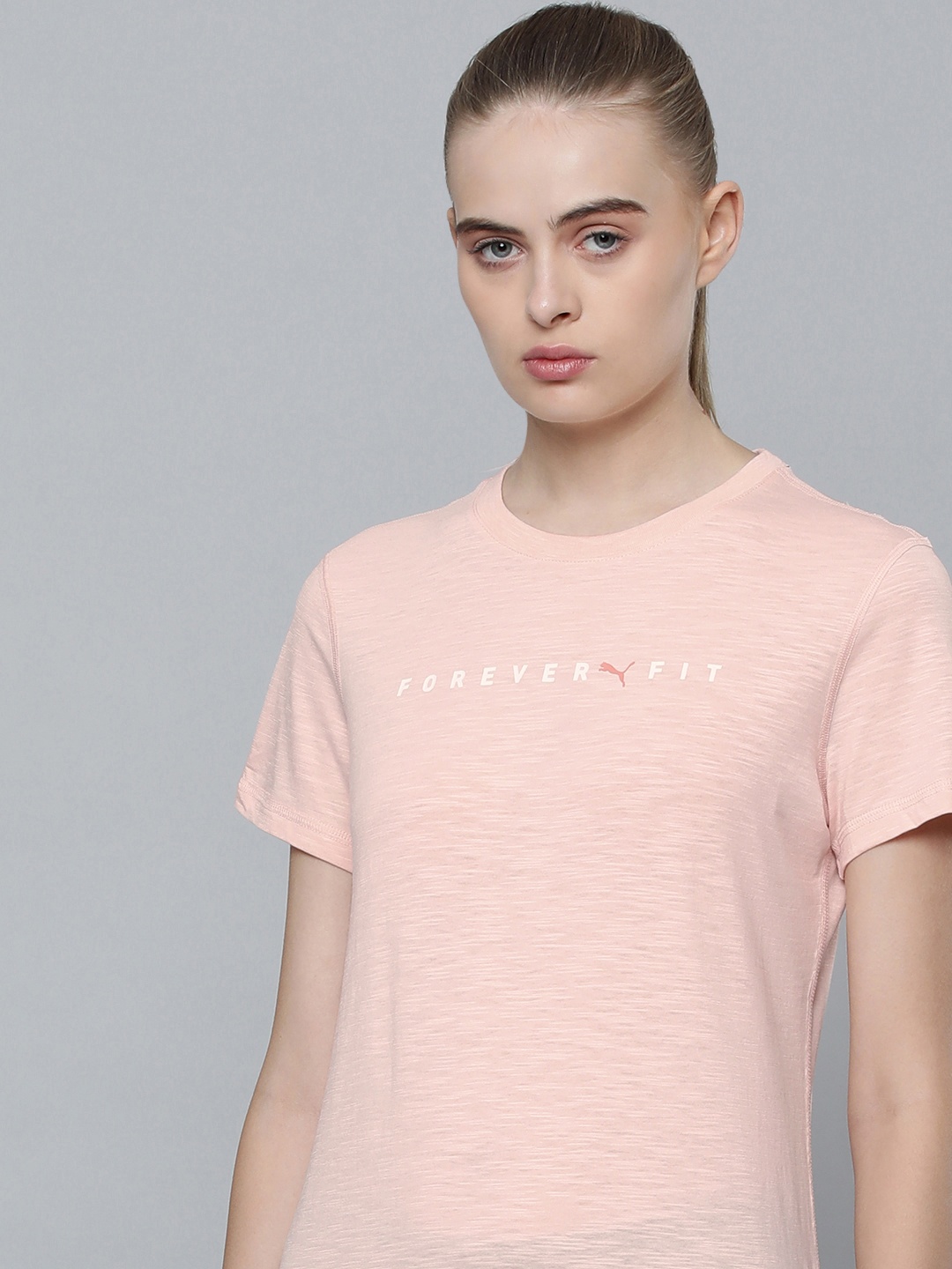 

Puma Graphic Typography Printed dryCELL Training Regular fit T-shirt, Pink