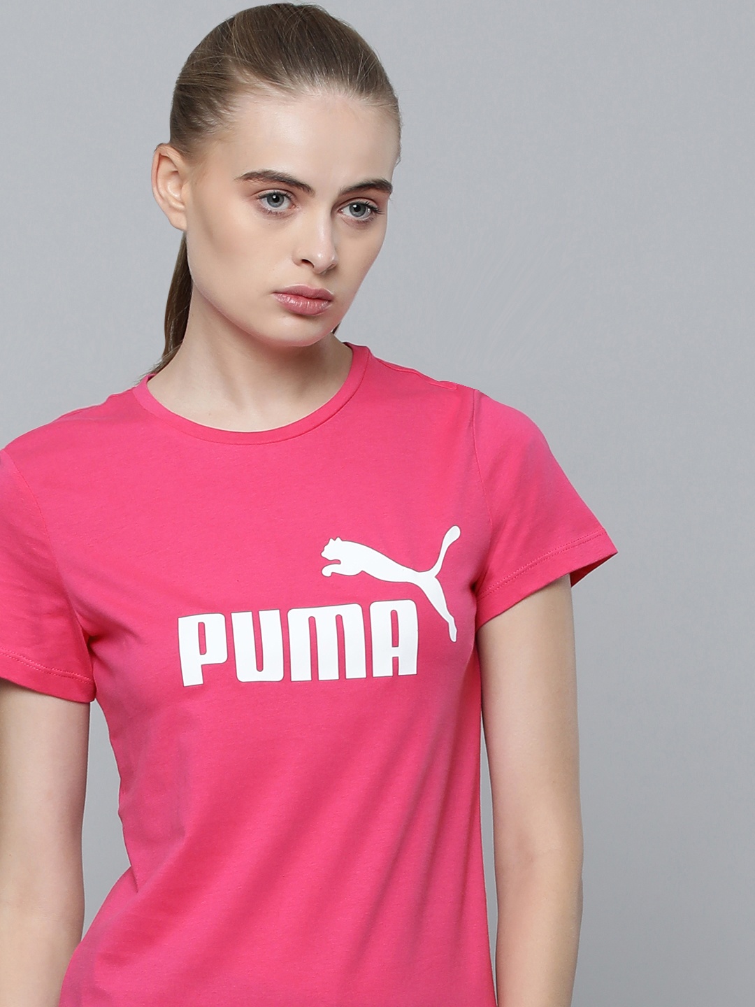 

Puma ESS Logo Regular Fit Pure Cotton Outdoor T-Shirt, Pink