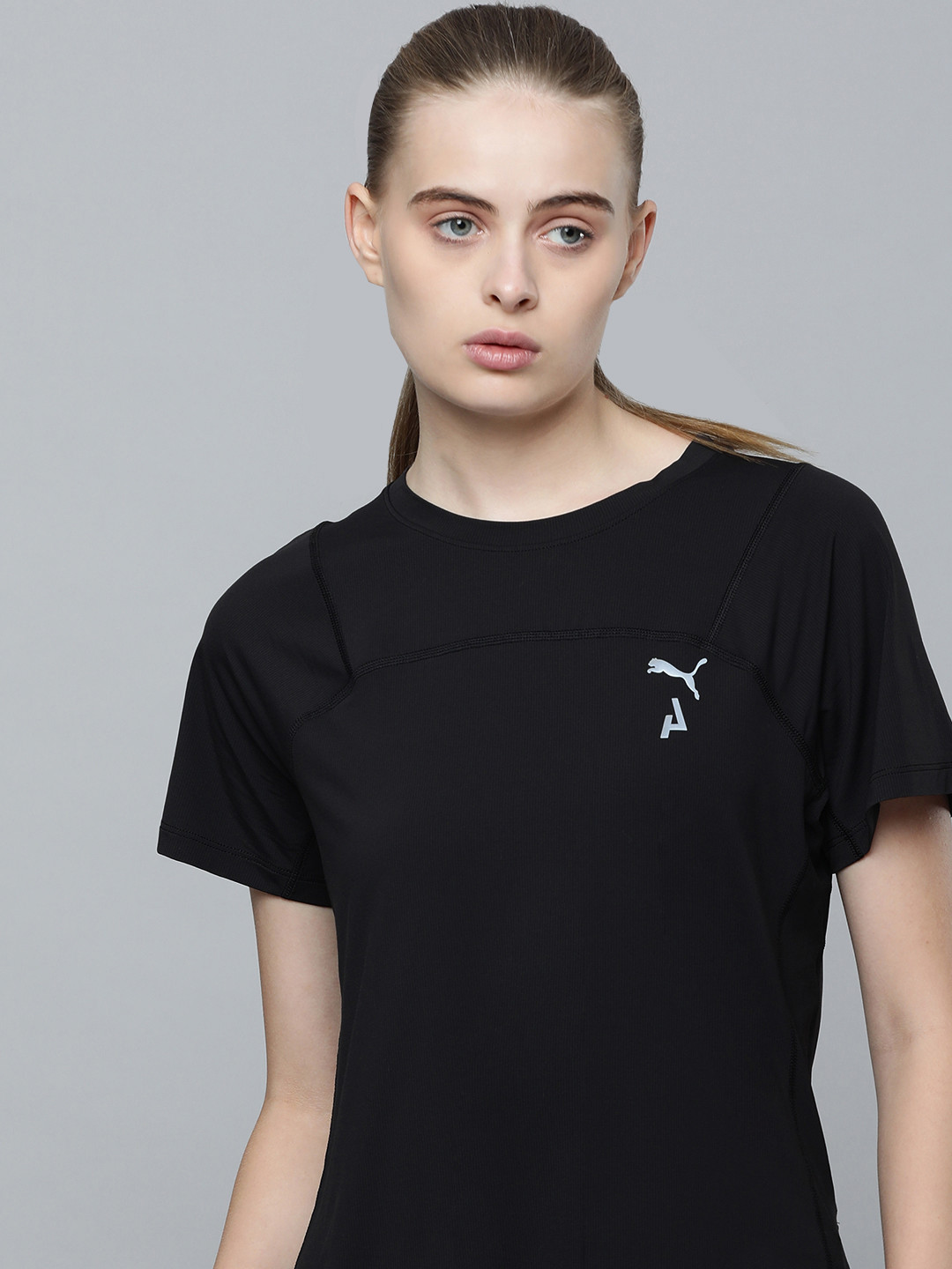 

Puma Women Seasons Coolcell Slim Fit Running T-shirt, Black