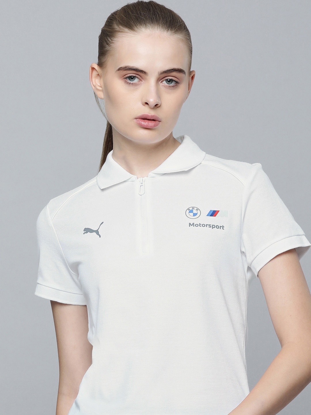 

PUMA Motorsport BMW M Polo Collar Regular Fit T-Shirt, White