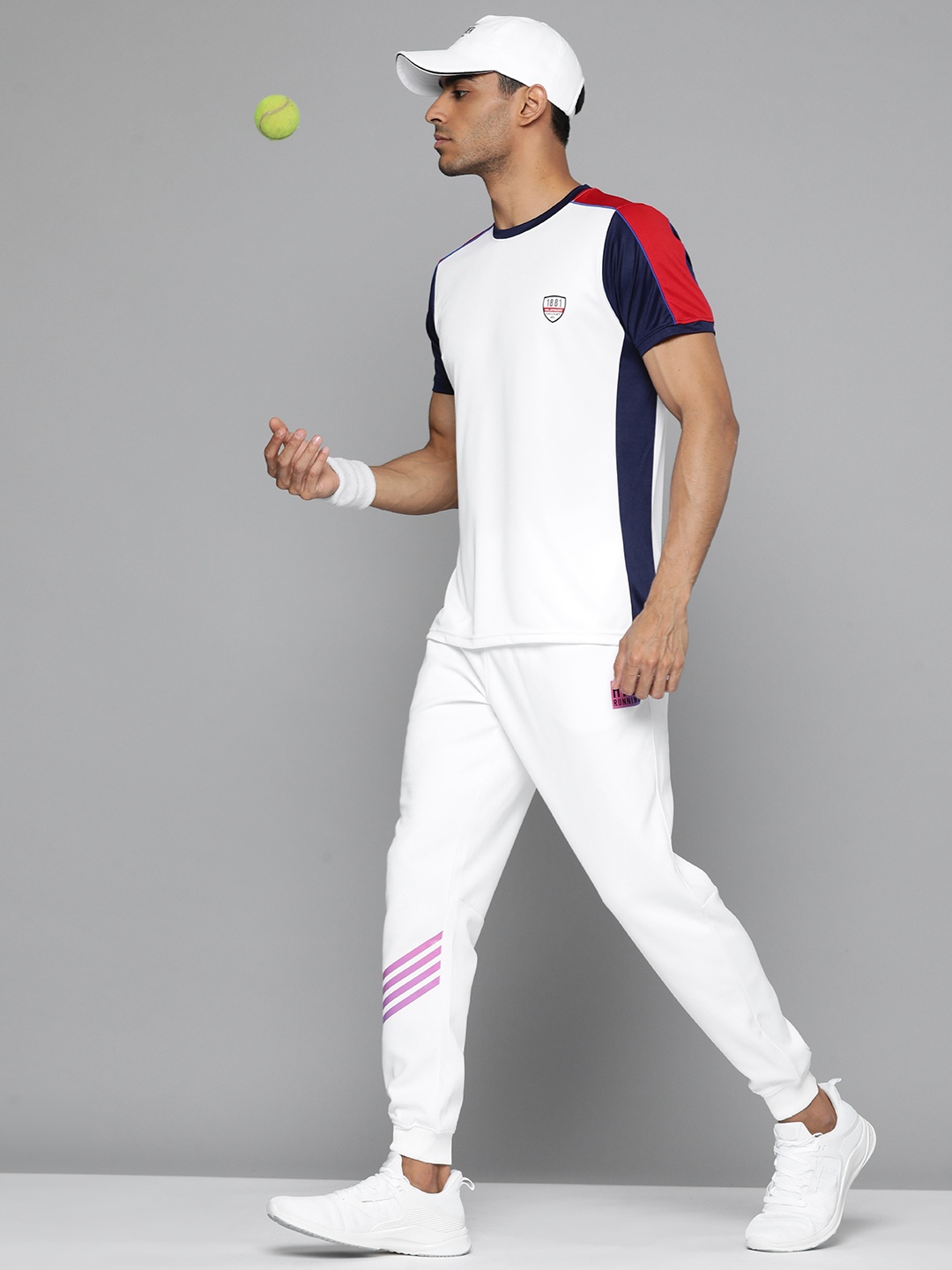 

Slazenger Men Colourblocked Rapid-Dry Sports T-shirt, White