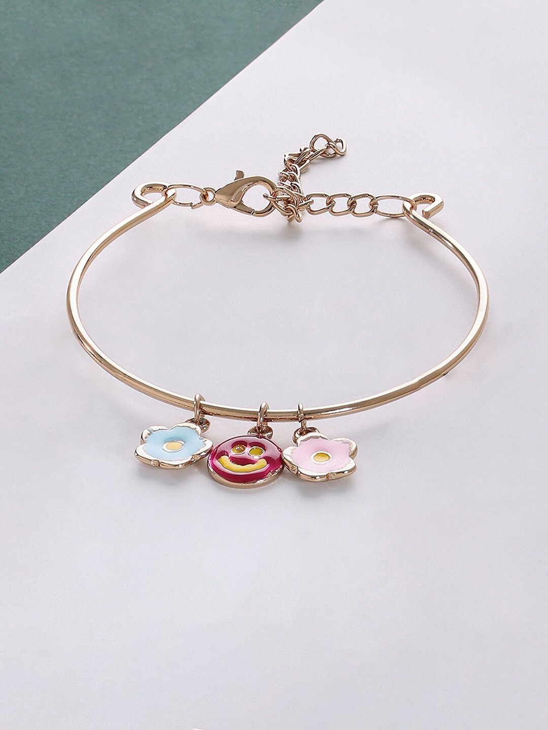 

AMI Women Enamelled Gold-Plated Charm Bracelet