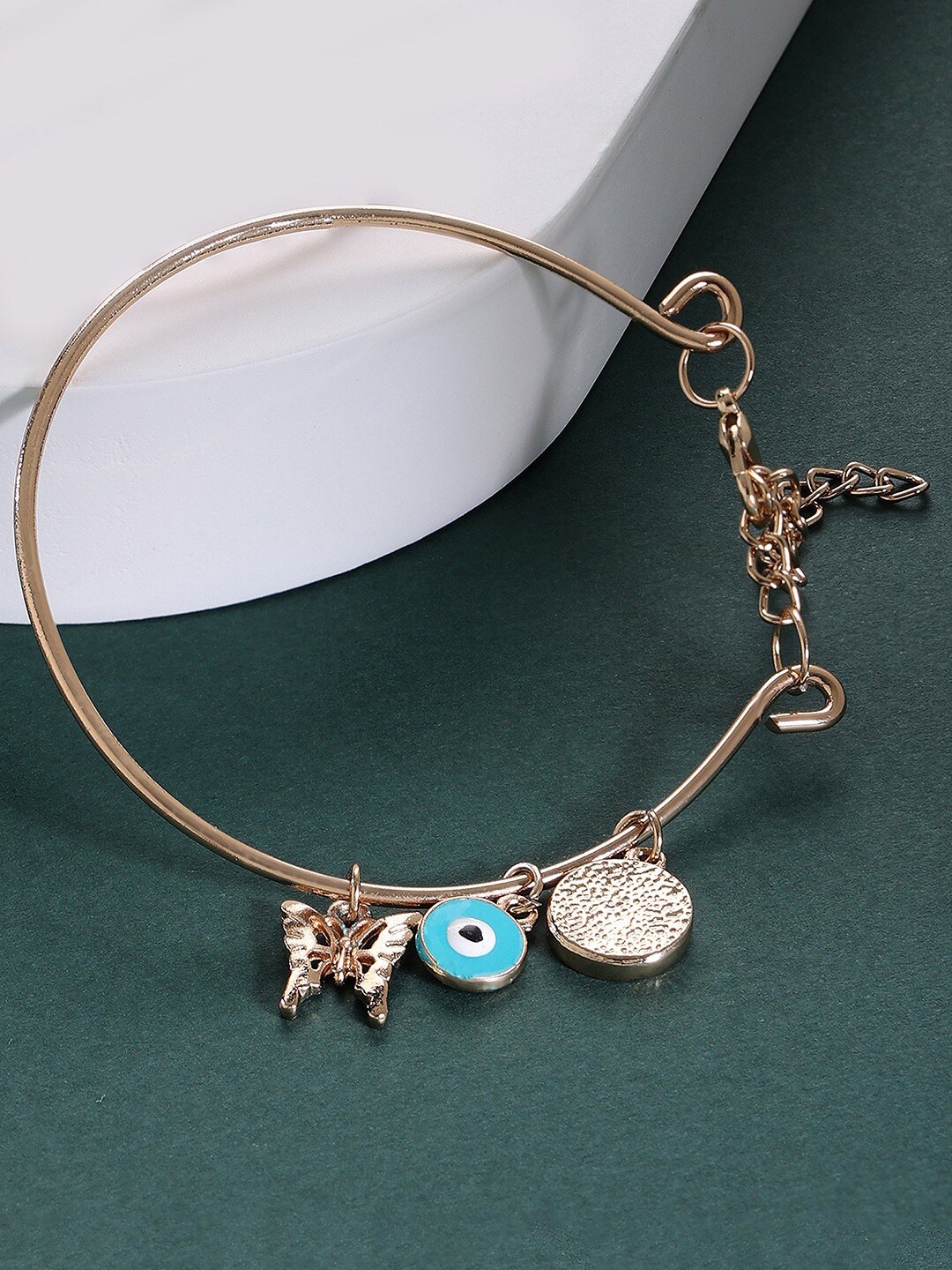 

AMI Women Enamelled Gold-Plated Charm Bracelet