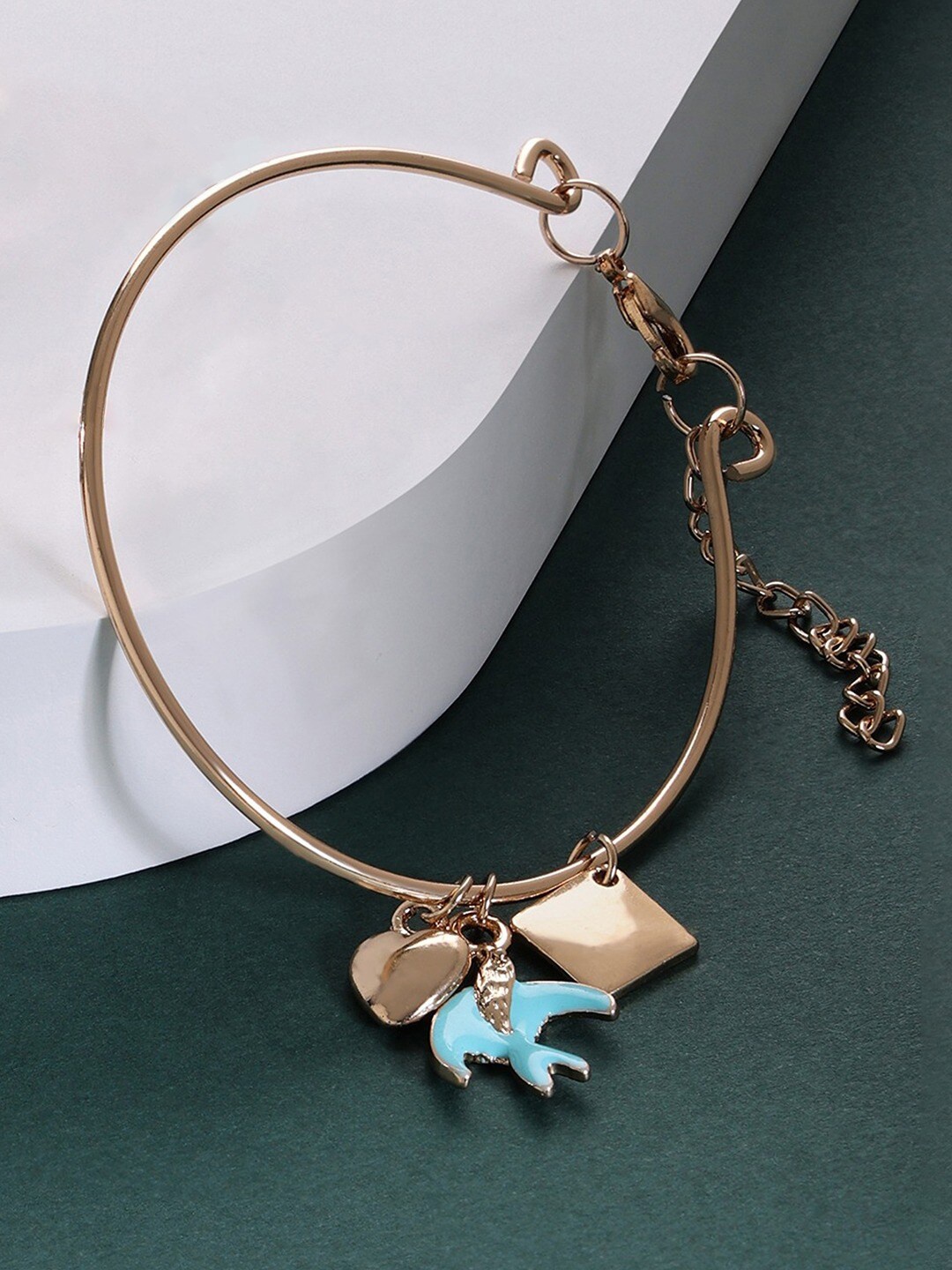 

AMI Women Enamelled Gold-Plated Charm Bracelet
