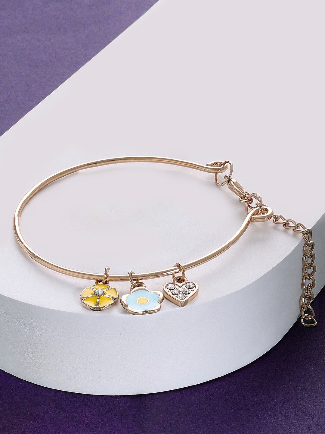 

AMI Women Enamelled Gold-Plated Charm Bracelet