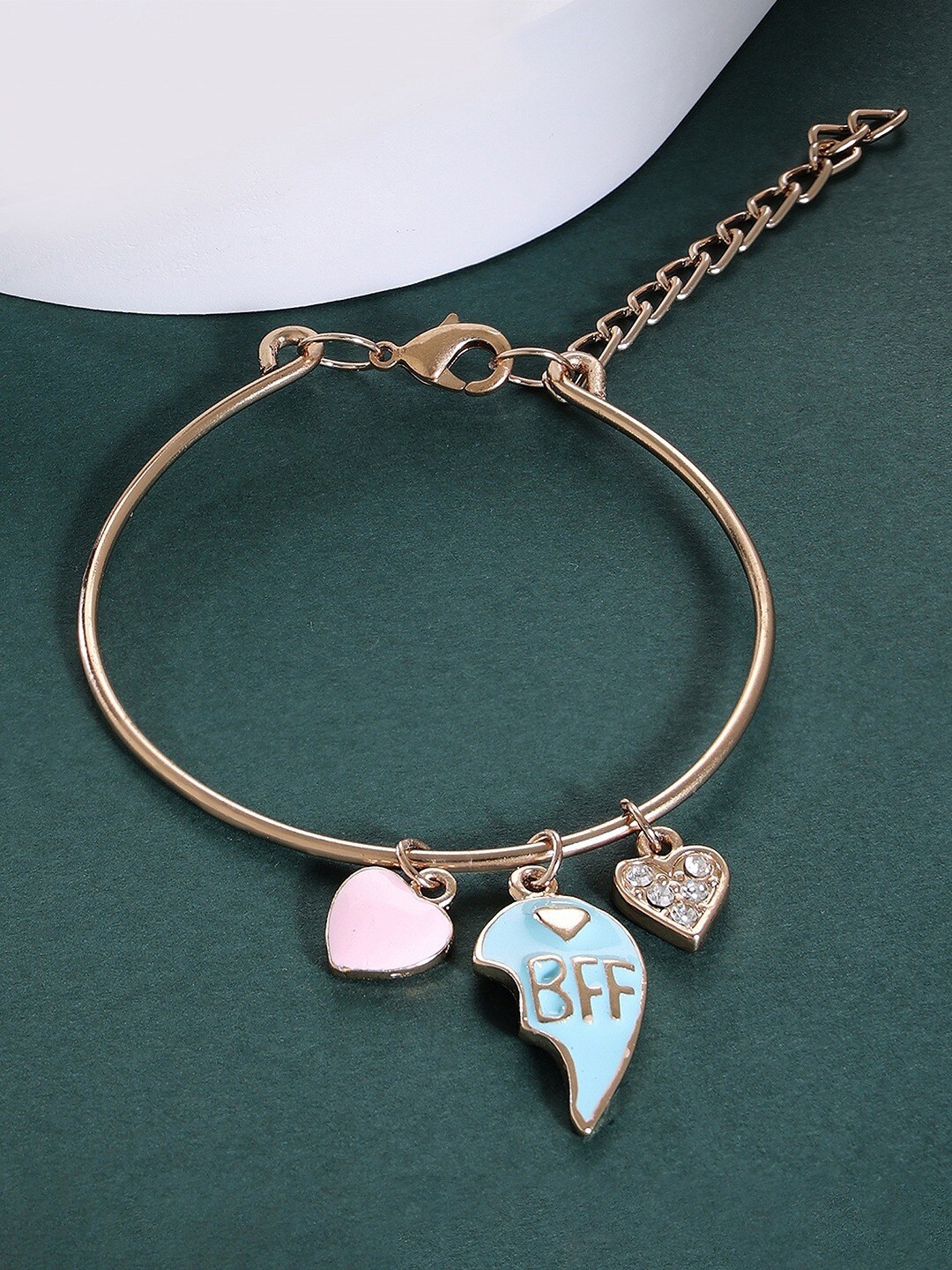 

AMI Women Enamelled Gold-Plated Charm Bracelet