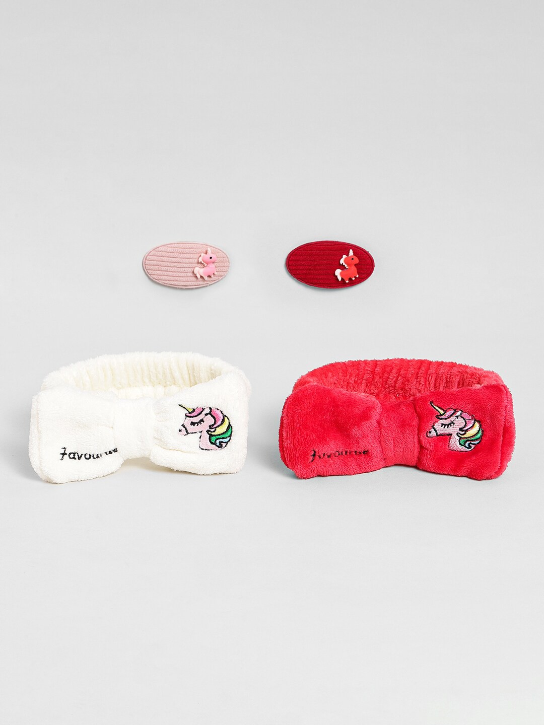 

EL REGALO Girls 4Pcs Embellished Hair Accessory Set, White