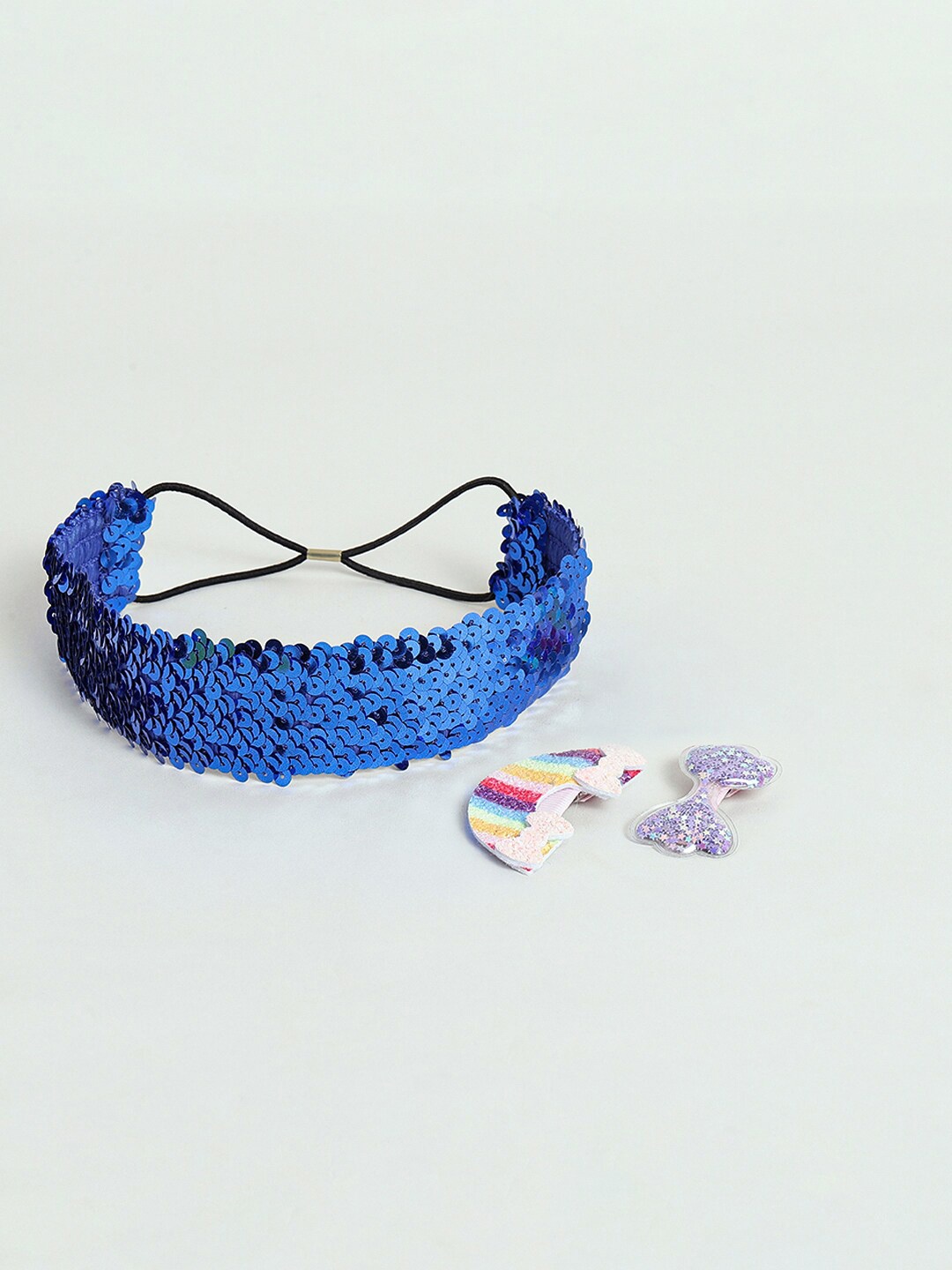 

EL REGALO Girls Set Of 3 Embellished Hair Accessory Set, Blue