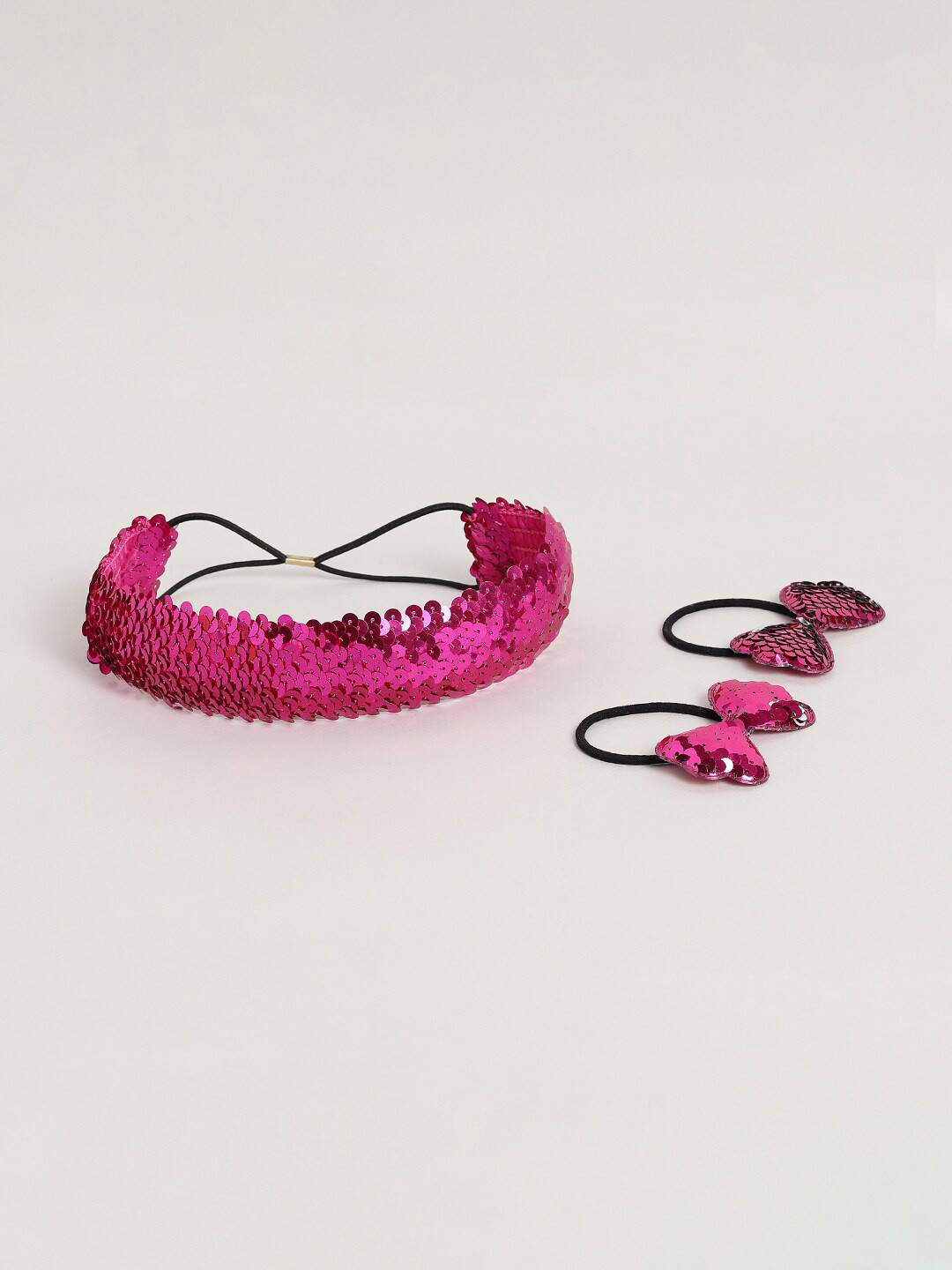 

EL REGALO Girls 2Pcs Embellished Hair Accessory Set, Magenta