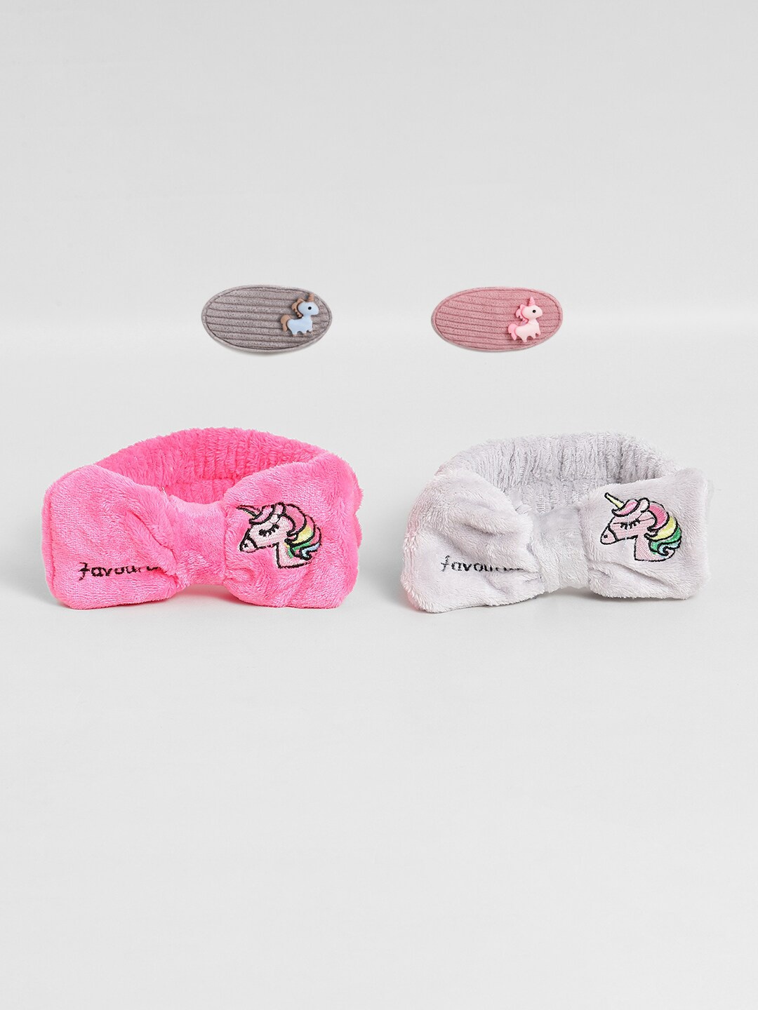 

EL REGALO Girls 4Pcs Hair Accessory Set, Pink