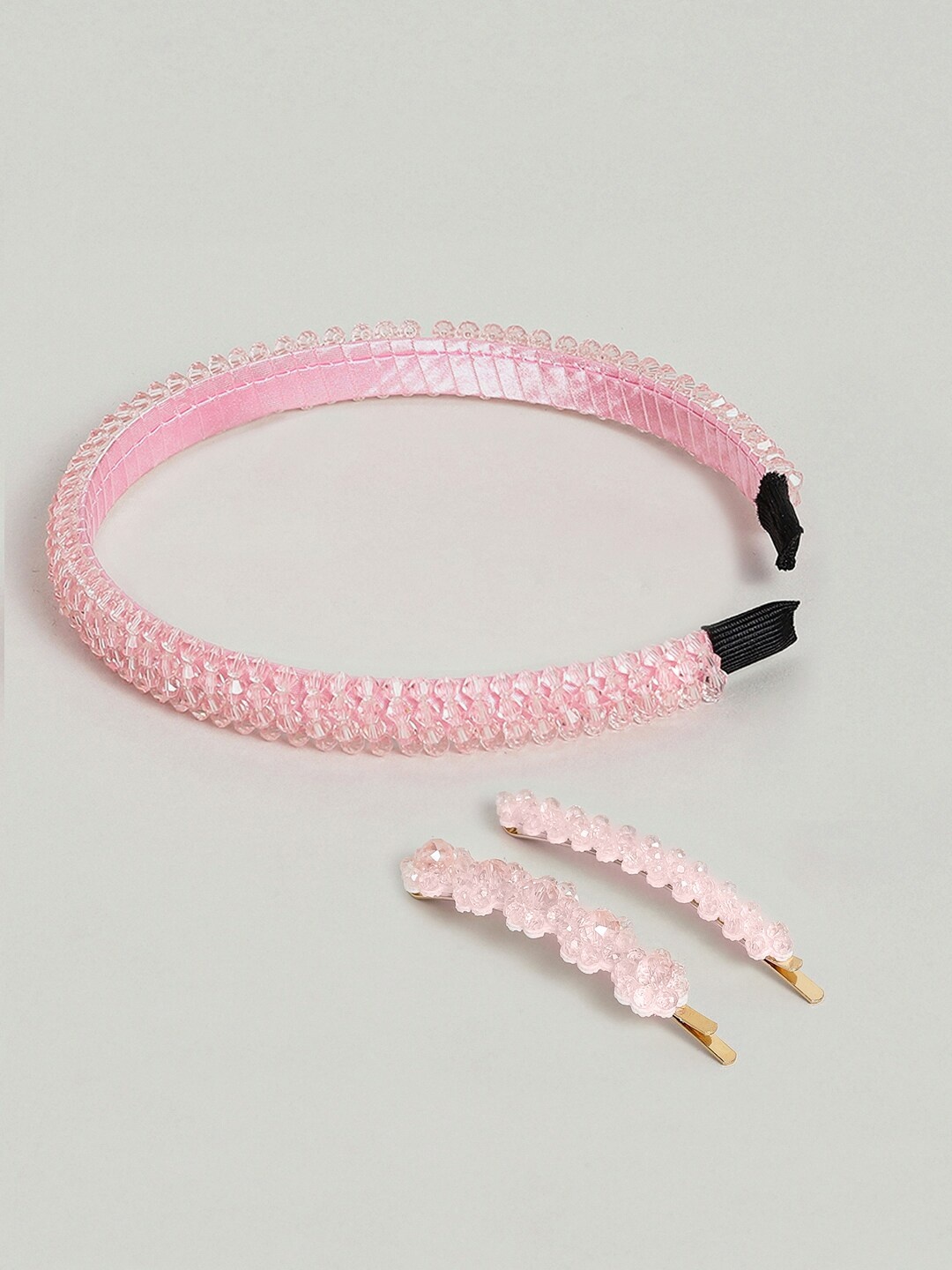 

EL REGALO Girls Set Of 3 Embellished Hair Accessory Set, Pink