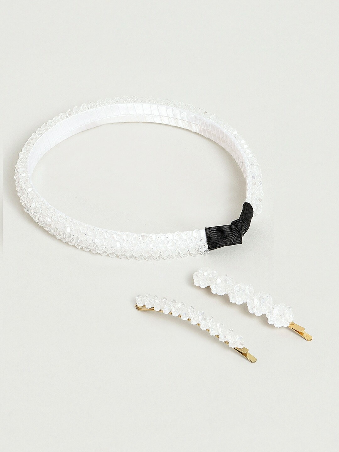 

EL REGALO Girls Set Of 3 Embellished Hair Accessory Set, White