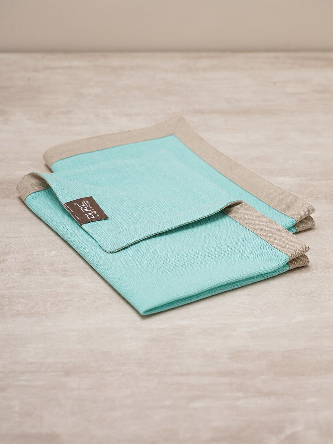 

Pure Home and Living Blue & Brown Rectangular Pure Cotton Table Placemats
