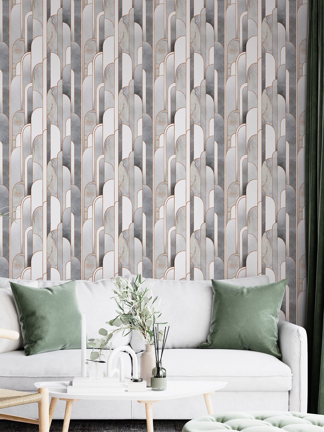

PAPER PLANE DESIGN White & Grey Printed Waterproof Wallpaper