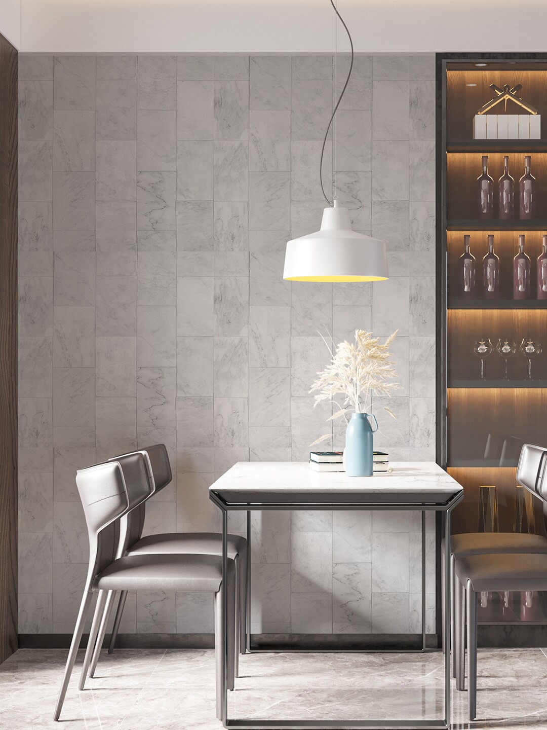 

PAPER PLANE DESIGN White & Grey Printed Waterproof Wallpaper