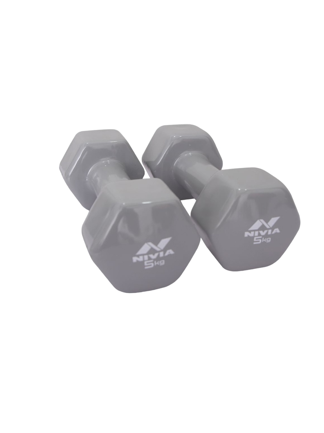 

NIVIA Set Of 2 Workout Dumbbells - 5Kg Each, Grey