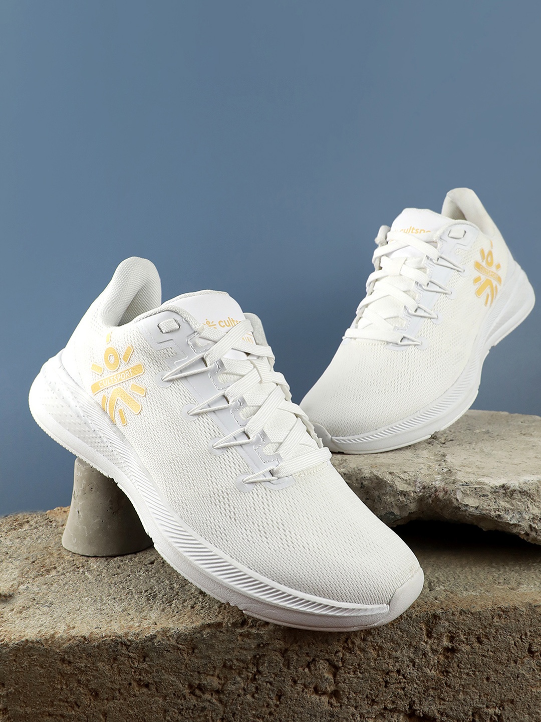 

CULT Women Firebird Brand Logo Printed Running Sports Shoes, White