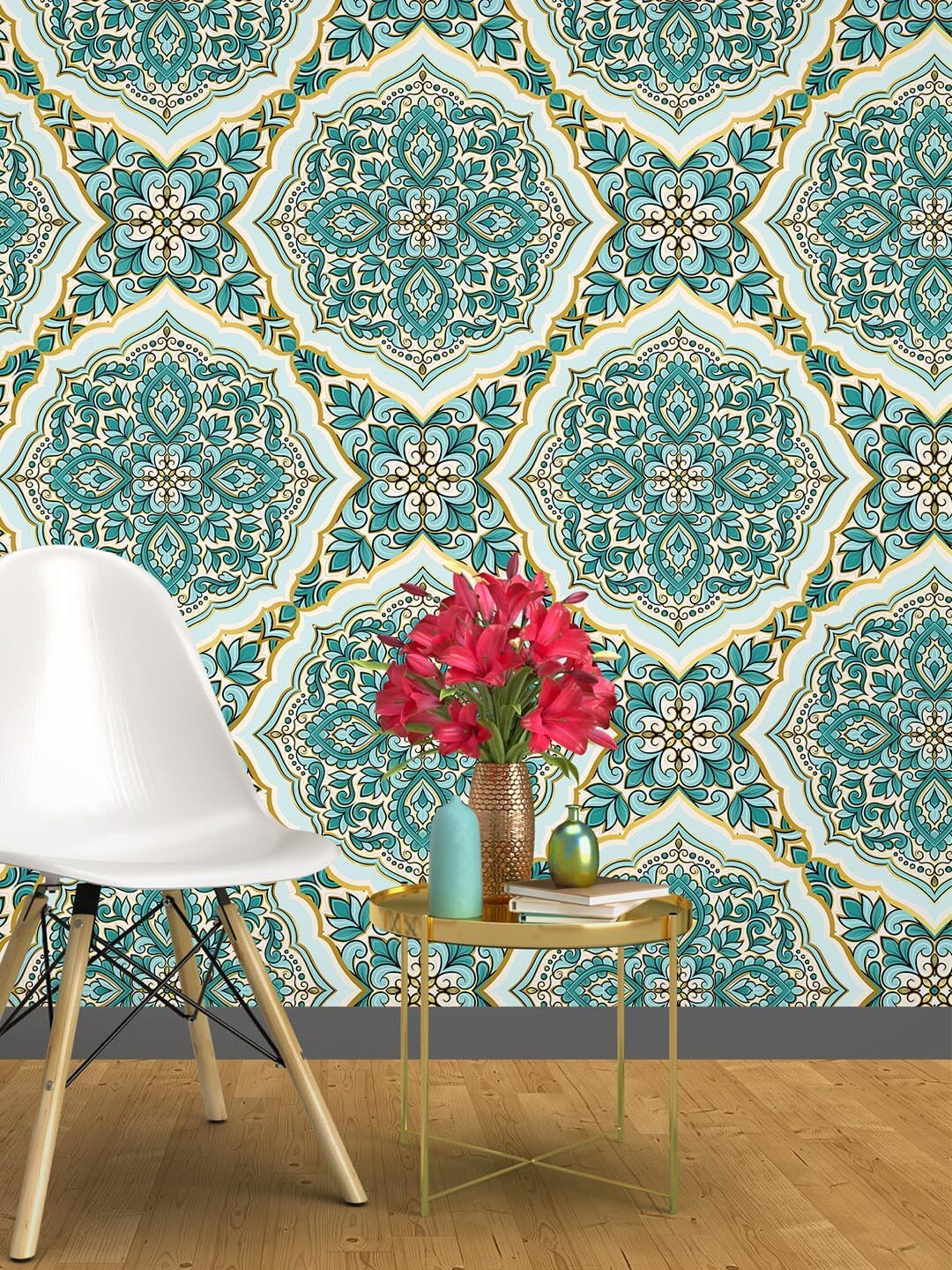 

PAPER PLANE DESIGN Green Floral Printed Wallpaper