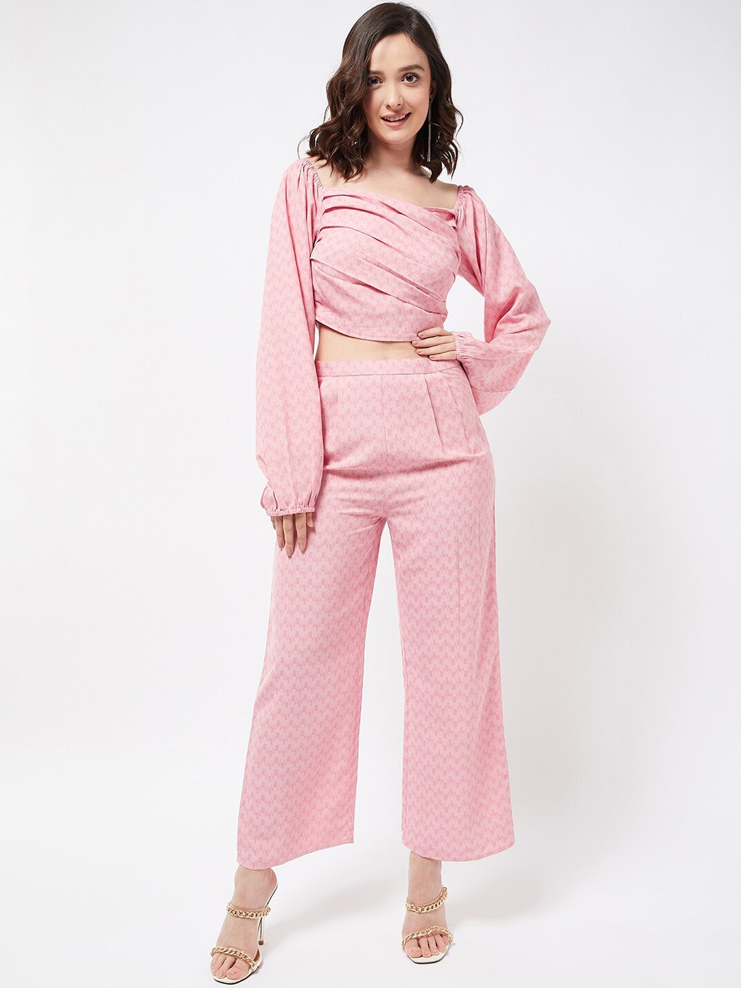 

MAGRE Printed Top & Trouser Co Ords, Pink