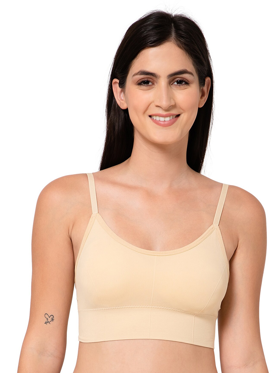 

INFINIUM Full Coverage Lightly Padded Dry-Fit Sports Bra, Cream