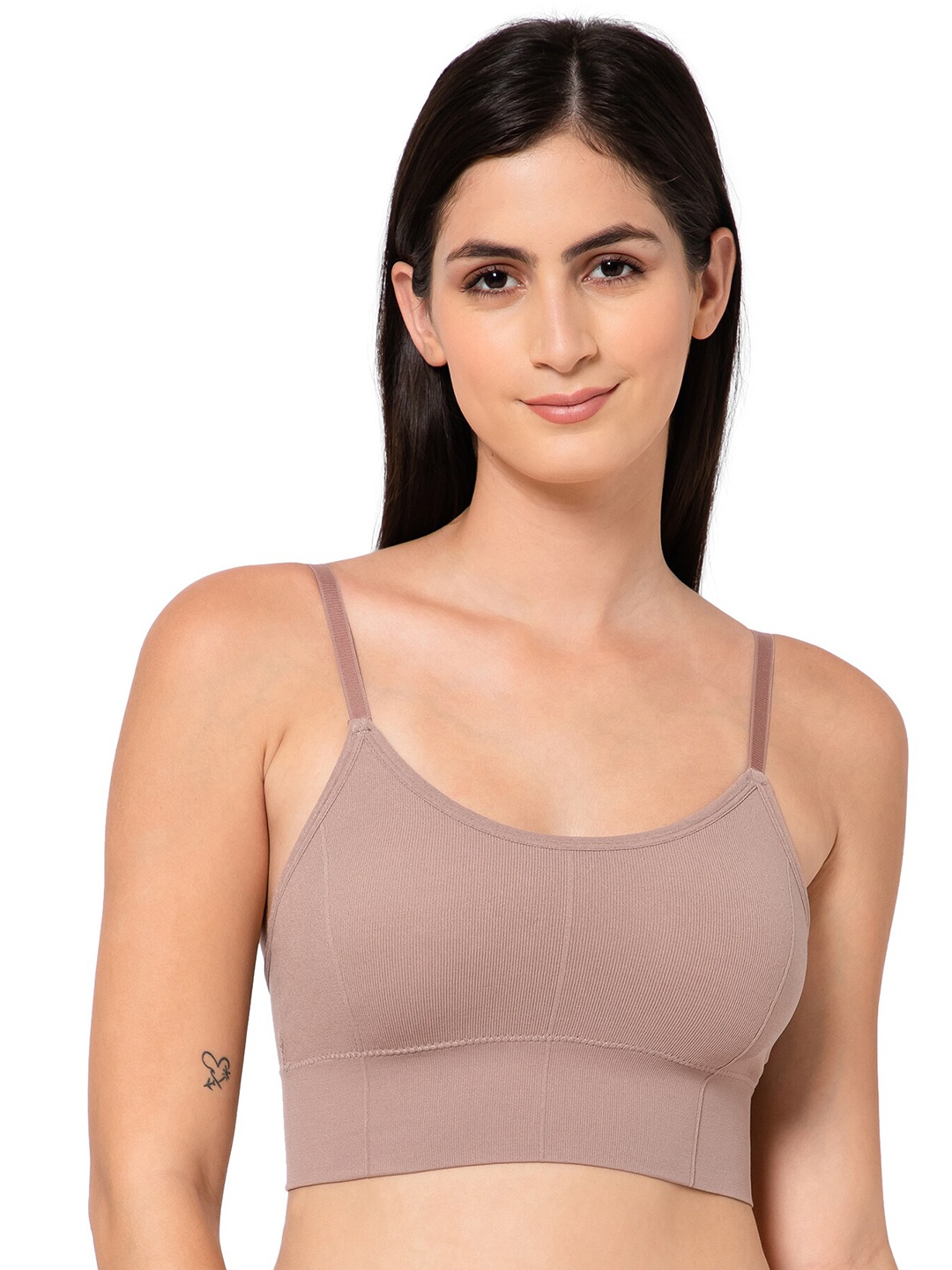 

INFINIUM Full Coverage Lightly Padded Dry-Fit Sports Bra, Brown