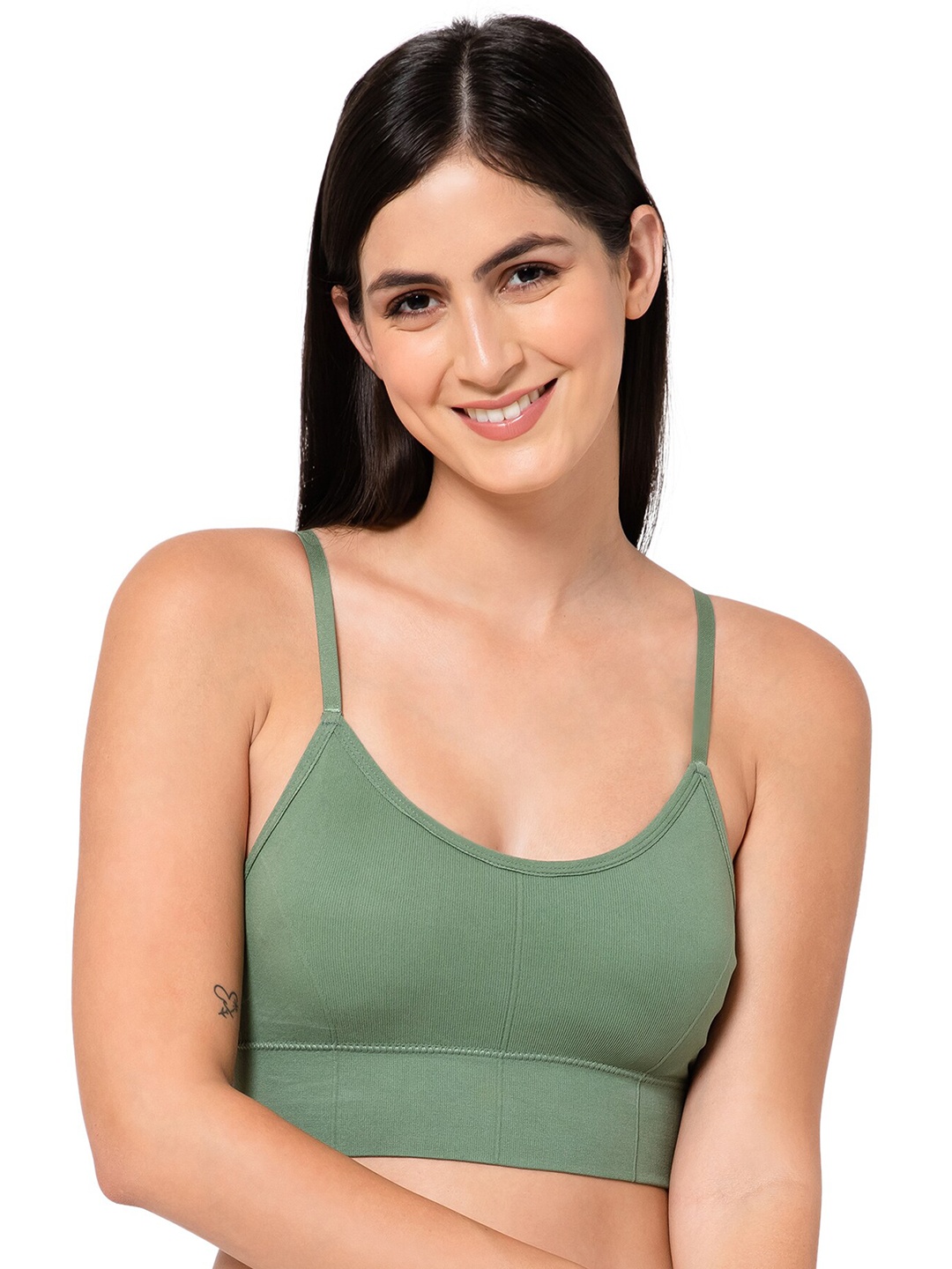 

INFINIUM Full Coverage Lightly Padded Dry-Fit Sports Bra, Green