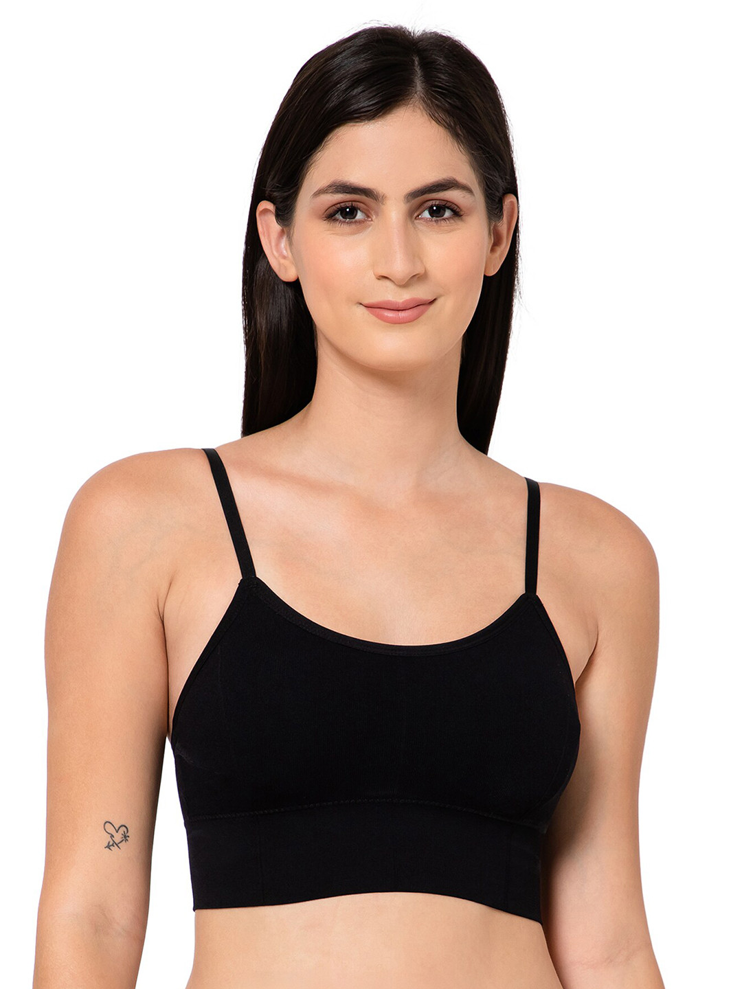 

INFINIUM Full Coverage Lightly Padded Dry-Fit Sports Bra, Black
