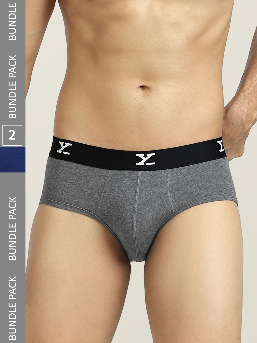 

XYXX Men Pack Of 2 Antimicrobial Basic Briefs, Blue